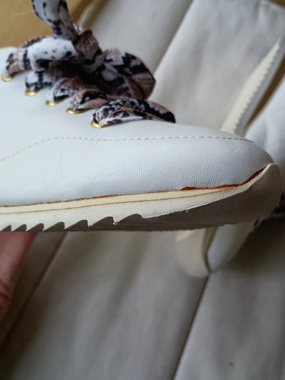 Judari White & Gold Women’s Milan Italy Leather Sneakers_37
